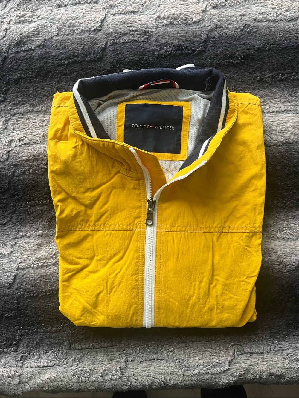 Tommy Hilfiger Men's Bright Yellow Lightweight Windbreaker